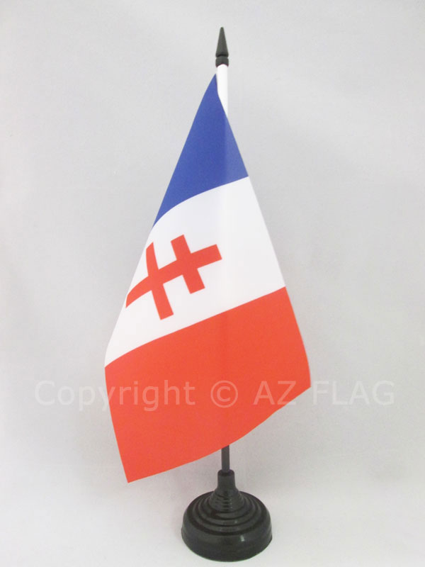 BANDIERA DA TAVOLO FRANCIA GENERALE DE GAULLE 21x14cm - PICCOLA BANDIERINA FRANC