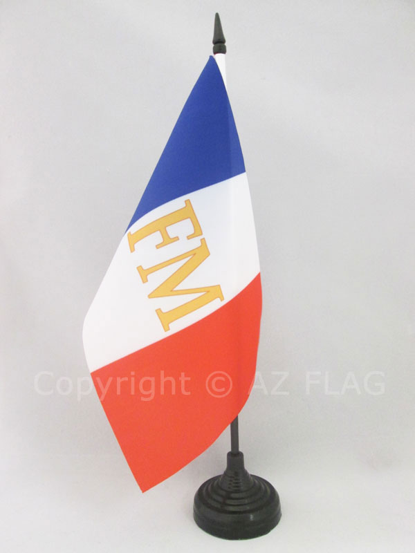 BANDIERA DA TAVOLO FRANCIA MITTERRAND 21x14cm - PICCOLA BANDIERINA FRANCESE 14 x