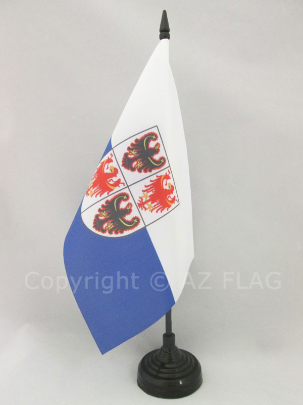 flaggen Trentino-Alto Adige IN Italien TISCHFAHNE 14 x 21 cm AZ FLAG TISCHFLAGGE Trentino-S/ÜDTIROL 21x14cm