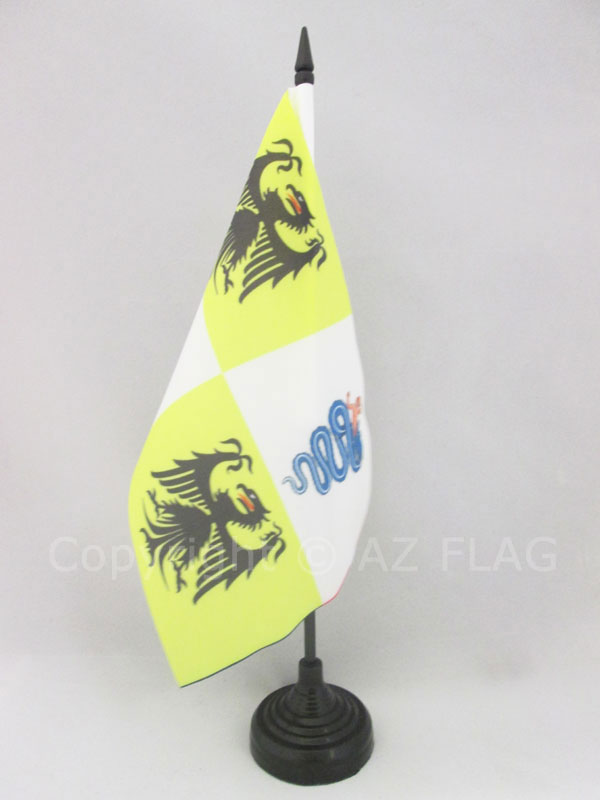 BANDIERA DA TAVOLO DUCATO DI MILANO 1395-1796 21x14cm - PICCOLA BANDIERINA DUCAT