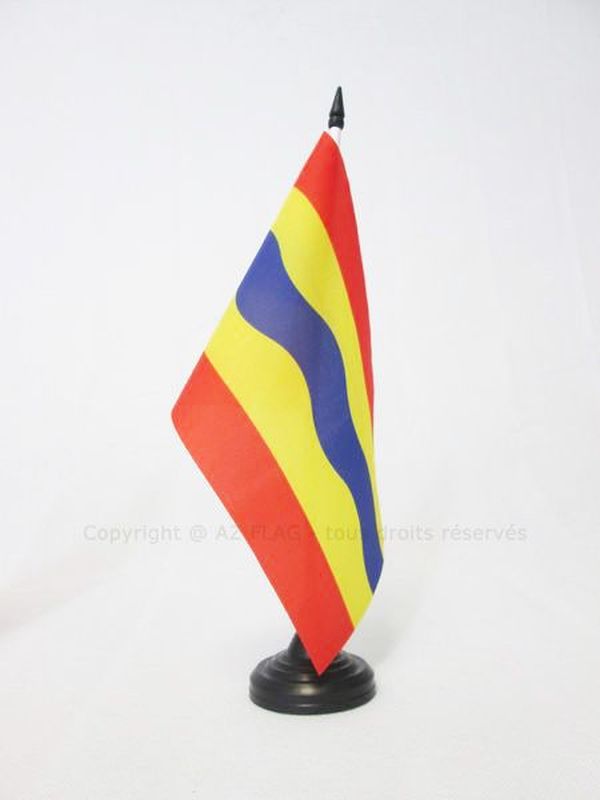 BANDERA de MESA de la PROVINCIA DE OVERIJSSEL 21x14cm - BANDERINA de DESPACHO DE - Imagen 1 de 2