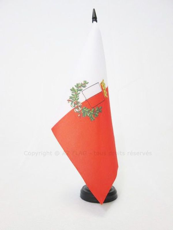 BANDIERA DA TAVOLO BARI 21x14cm - PICCOLA BANDIERINA BARI IN PUGLIA 14 x 21 cm -