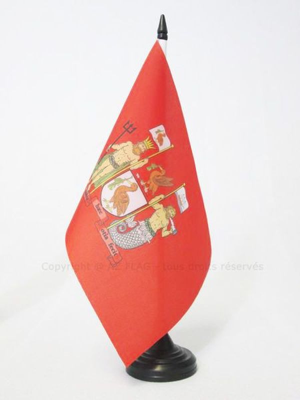 BANDIERA DA TAVOLO LIVERPOOL 21x14cm - PICCOLA BANDIERINA LIVERPOOL IN INGHILTER