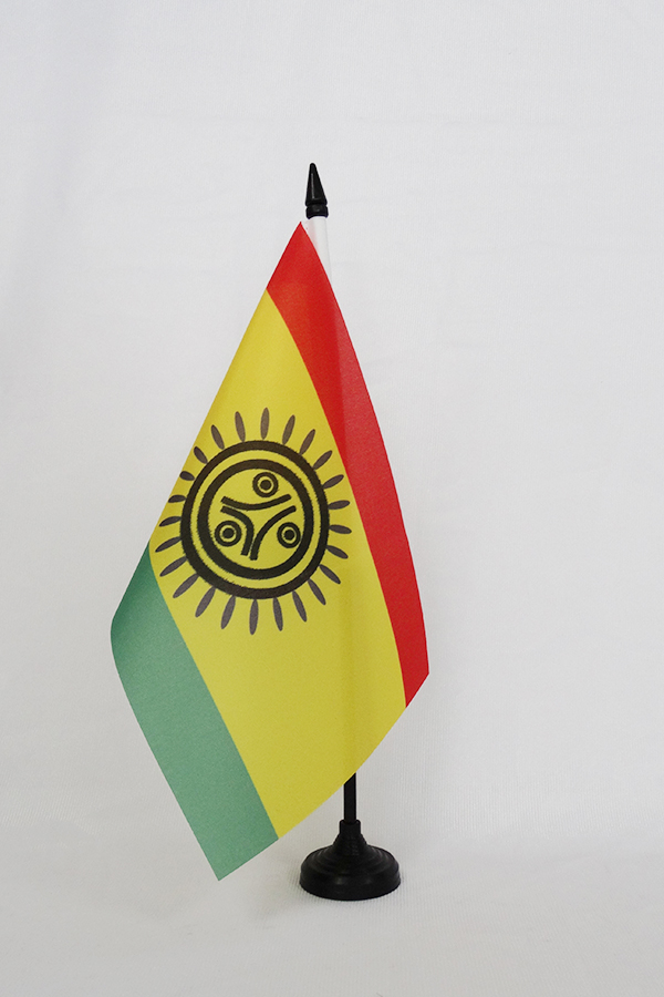 Taíno people Table Flag 5'' x 8'' - Arawak Desk Flag 21 x 14 cm - Black plastic - Bild 1 von 2