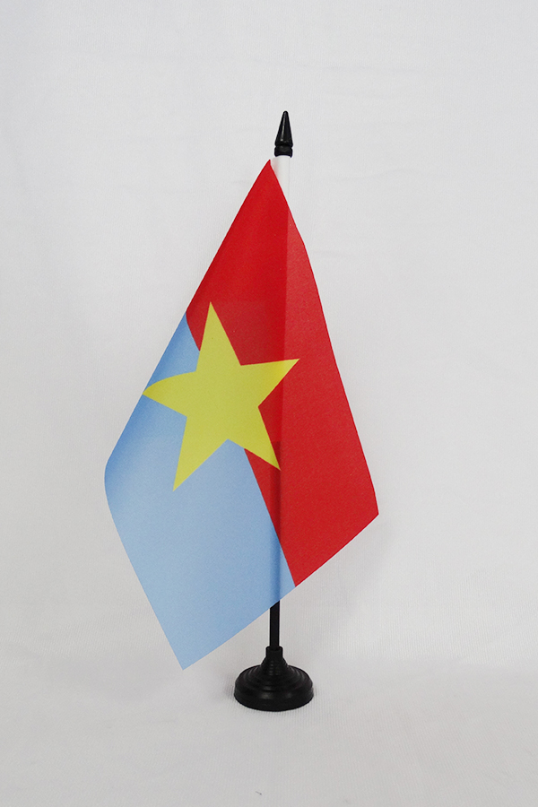 Viet Cong Table Flag 5'' x 8'' - National Liberation Front Desk Flag 21 x 14 cm - Picture 1 of 2