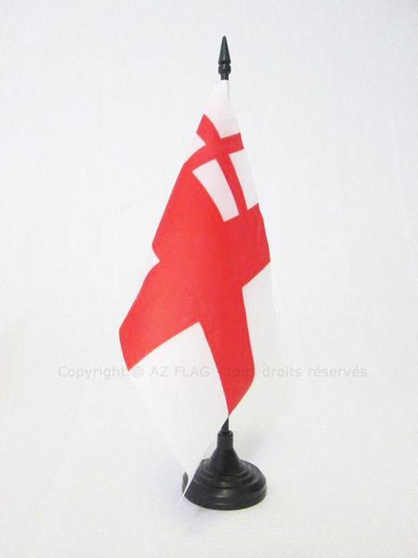 BANDIERA DA TAVOLO REGNO UNITO WHITE ENSIGN 1702-1707 21x14cm - PICCOLA BANDIERI
