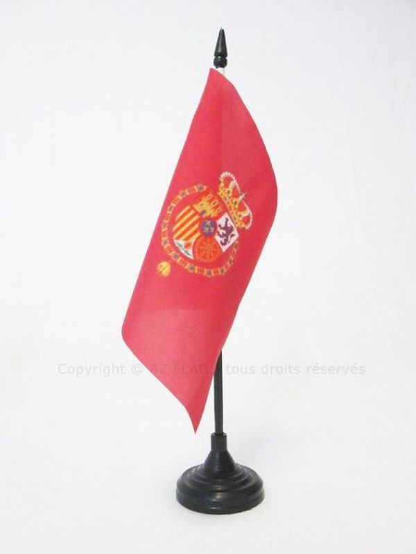 BANDERA de MESA del ESTANDARTE DEL REY FELIPE VI DE ESPAÑA 15x15cm - BANDERINA d - Imagen 1 de 2