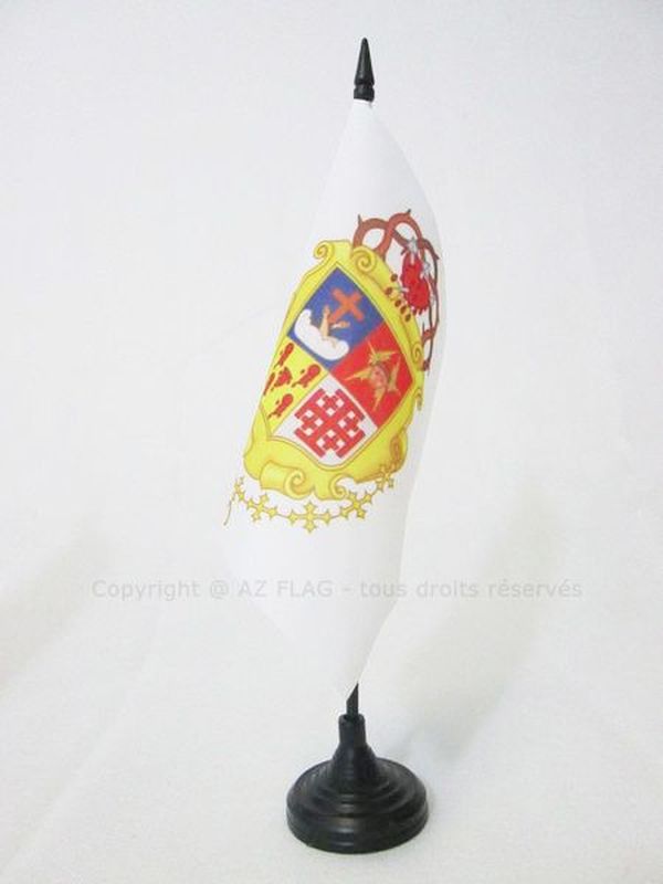 TISCHFLAGGE FRANZISKANER 15x15cm - OFM ORDEN DER MINDEREN BRÜDER TISCHFAHNE 15 x - Bild 1 von 2