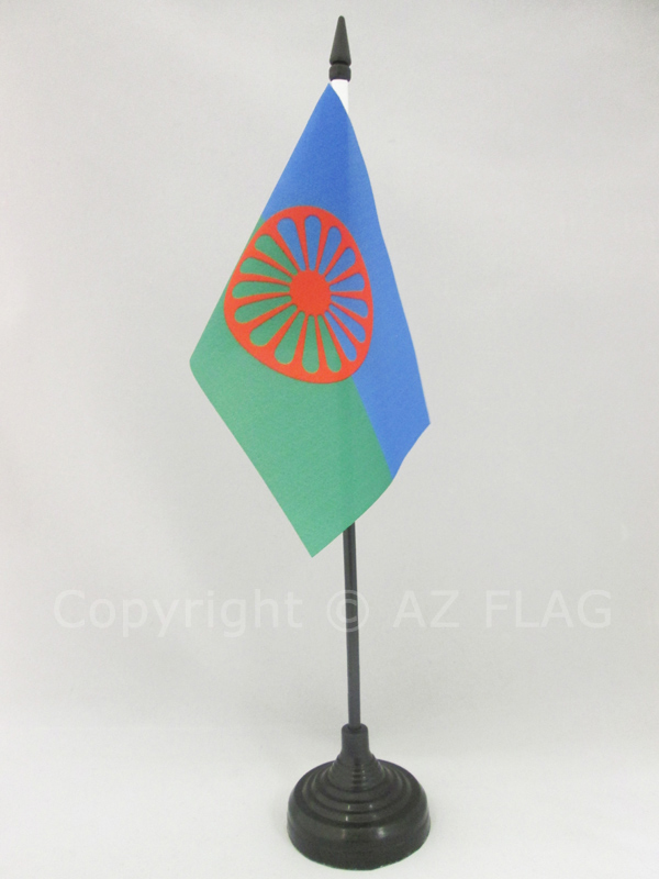 BANDERA de MESA GITANA 15x10cm - BANDERINA de DESPACHO DE LOS GITANOS - GYPSY 1 - Imagen 1 de 2