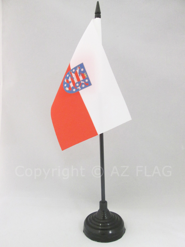 BANDIERA DA TAVOLO TURINGIA 15x10cm - PICCOLA BANDIERINA LAND DI THÜRINGEN - GER