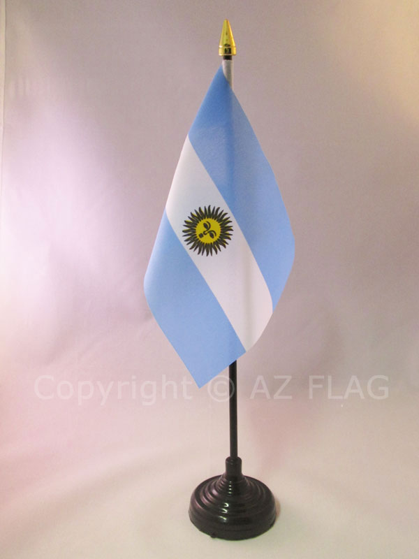 BANDIERA DA TAVOLO ARGENTINA 15x10cm - PICCOLA BANDIERINA ARGENTINA 10 x 15 cm -