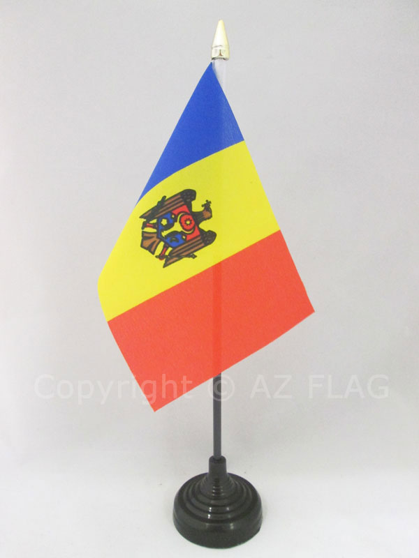 Bandiera Da Tavolo Ucraina 15x10cm | Con Asta E Base Nera | Punta Dorata | AZ FLAG - Foto 7