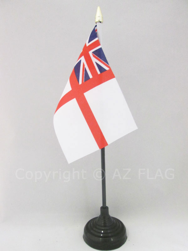BANDIERA DA TAVOLO INSEGNA BIANCA BRITANNICA 15x10cm - PICCOLA BANDIERINA ROYAL