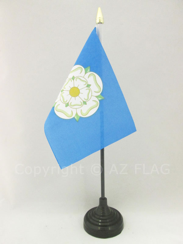 BANDIERA DA TAVOLO CONTEA DI YORKSHIRE 15x10cm - PICCOLA BANDIERINA COUNTY OF YO