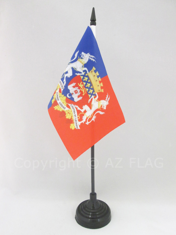 BANDERA de MESA de la CIUDAD DE BURDEOS CON ARMAS 15x10cm - BANDERINA de DESPACH - Imagen 1 de 2