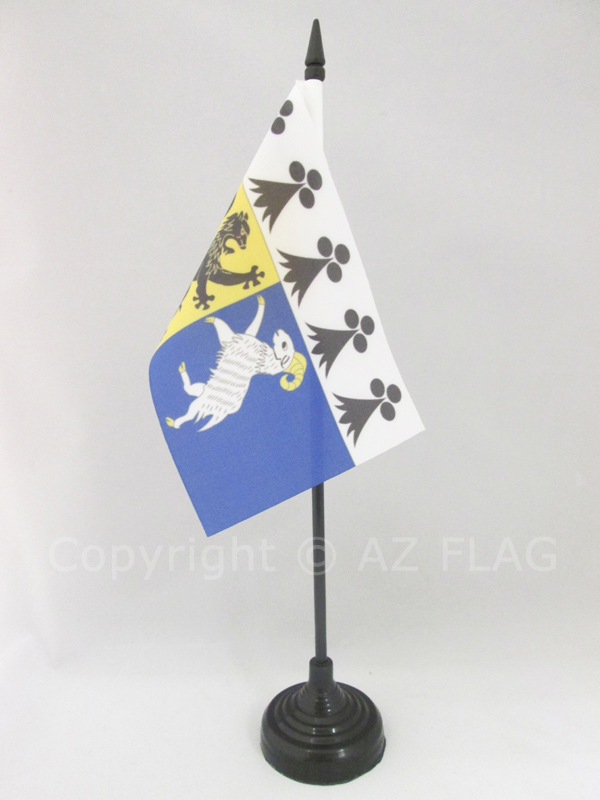 BANDIERA DA TAVOLO FINISTÈRE 15x10cm - PICCOLA BANDIERINA DIPARTIMENTO FRANCESE