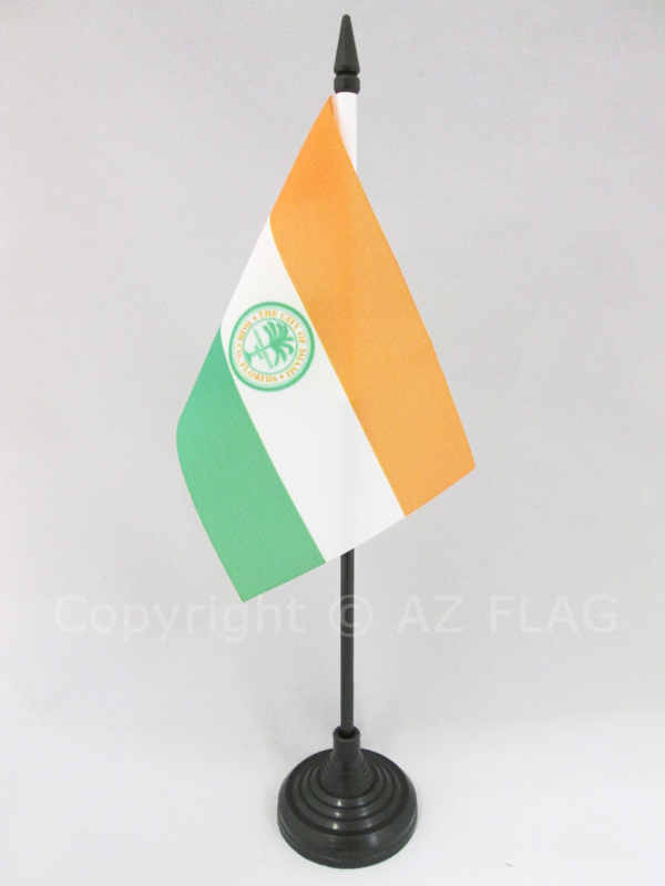 BANDIERA DA TAVOLO MIAMI 15x10cm - PICCOLA BANDIERINA CITTÀ DI MIAMI- FLORIDA 10