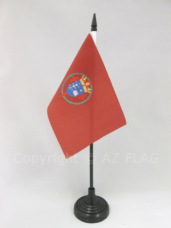 U24 Bandiera Da Tavolo Greiz 10x15 Cm, In Poliestere Con Asta E Base In Plastica Nera, Sostituibile, Altezza 30 Cm